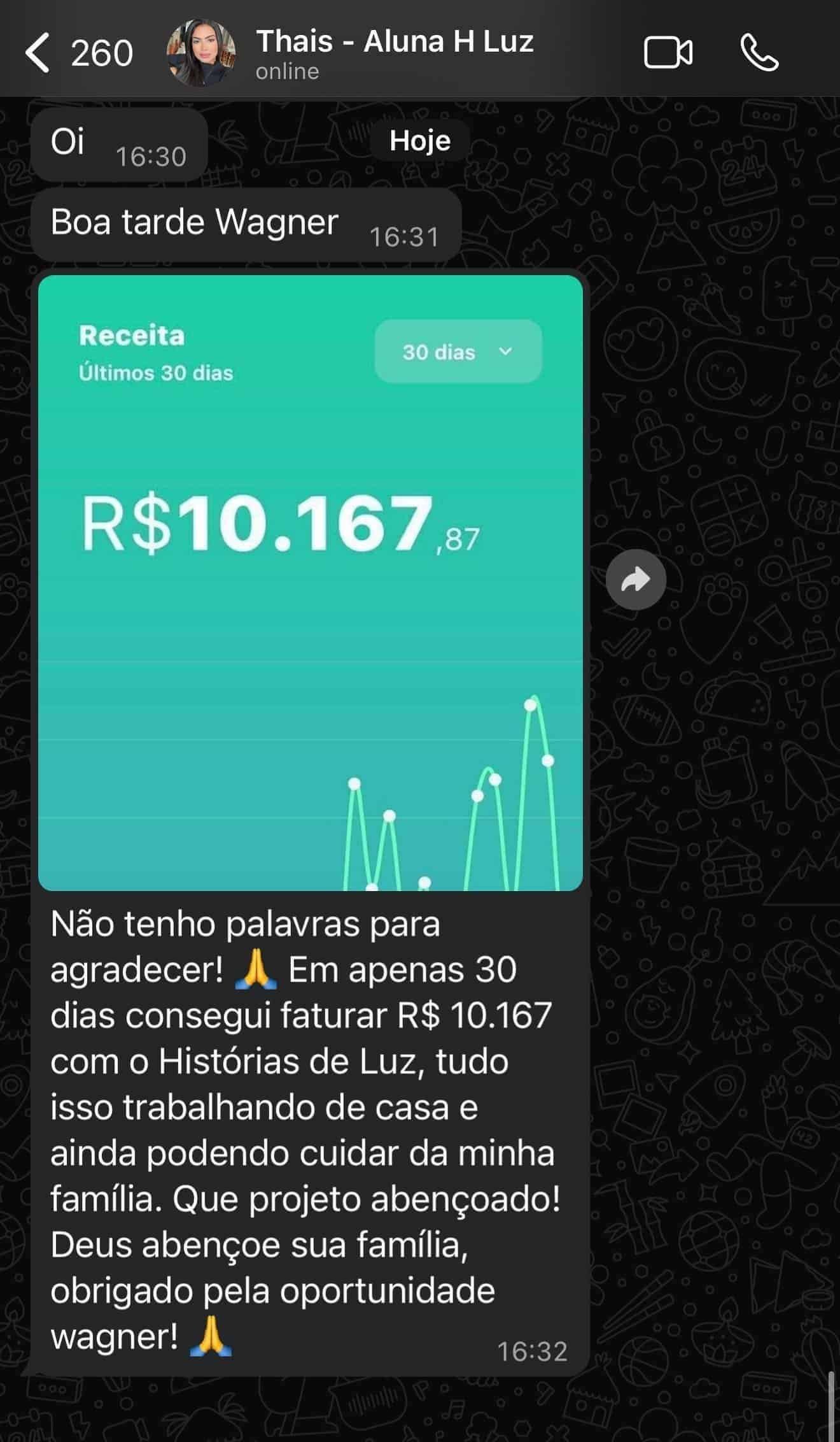 Print de resultado de aluno